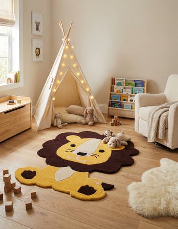 4' 6 x 5' 1 Playtime Kids Wool Freeform Rug