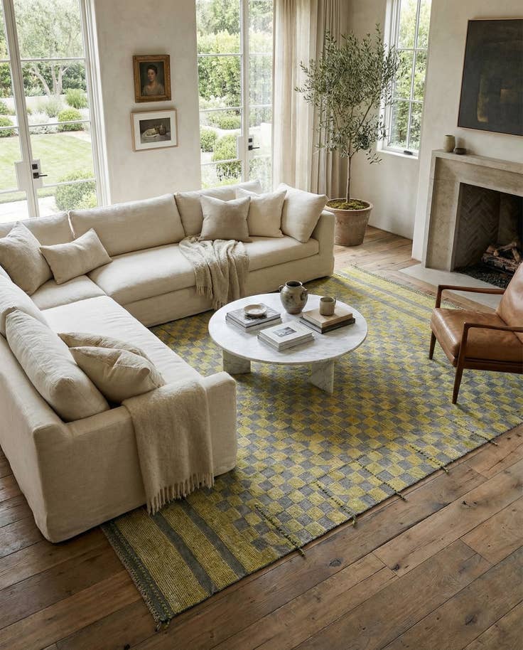 Detail image of 8' 10 x 12' Hand Knotted Moroccan Wool Rug