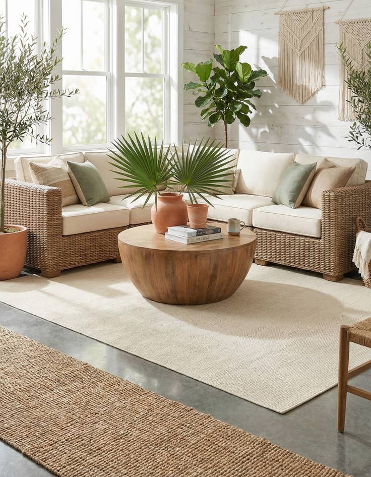 Detail image of  7' 10 x 7' 10  Washable Jill Zarin Palm Springs Indoor / Outdoor Square Rug