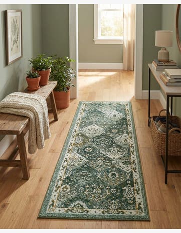 Green Carrington Runner Rug