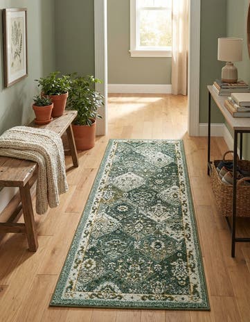 Green Madeline Runner Rug
