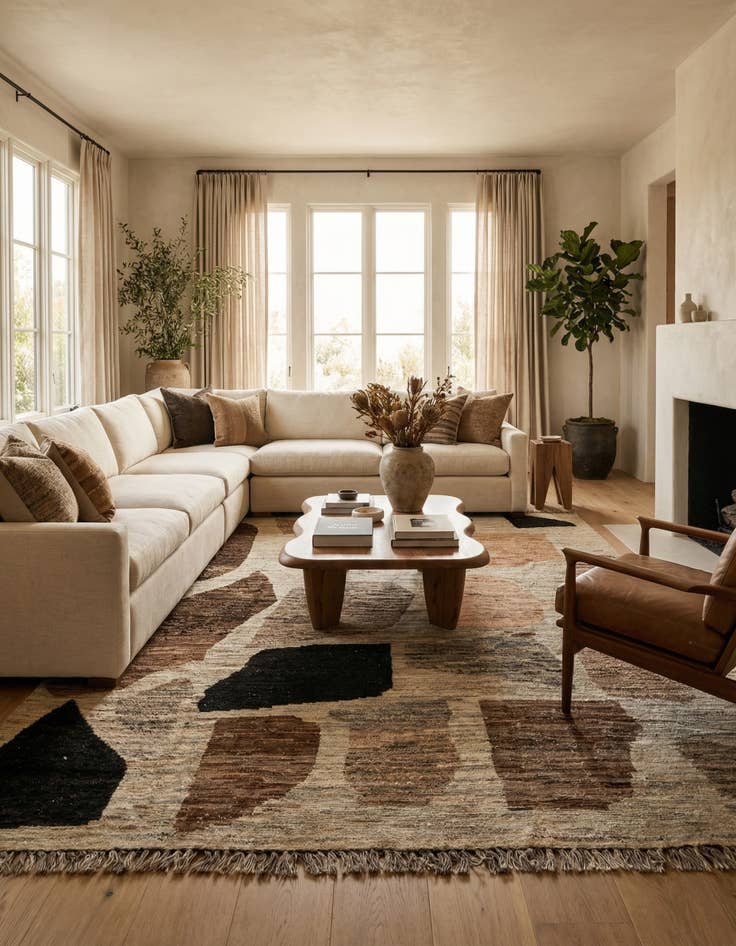 Detail image of 9' 2 x 12' 6 Hand Knotted Moroccan Wool Rug