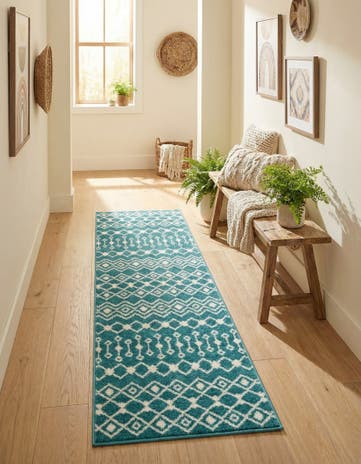 2' x 7' Moroccan Trellis Runner Rug