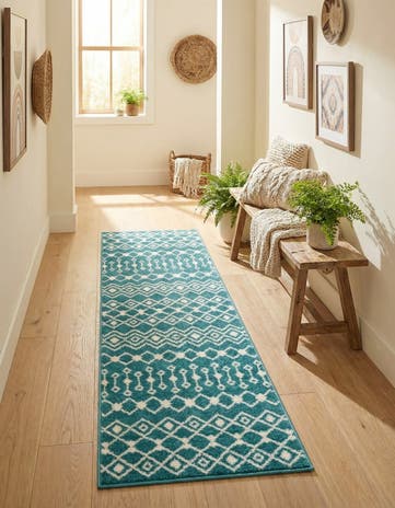 2' x 7' Moroccan Trellis Runner Rug