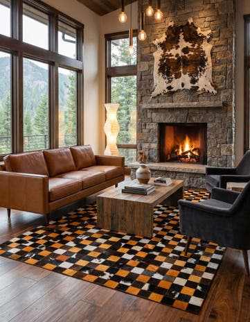 5' 2 x 7' 11 Cowhide - Patchwork Rug