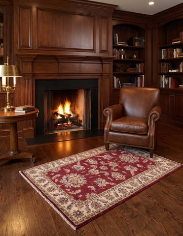 3' x 4' 11 Hand Knotted Ziegler Rug