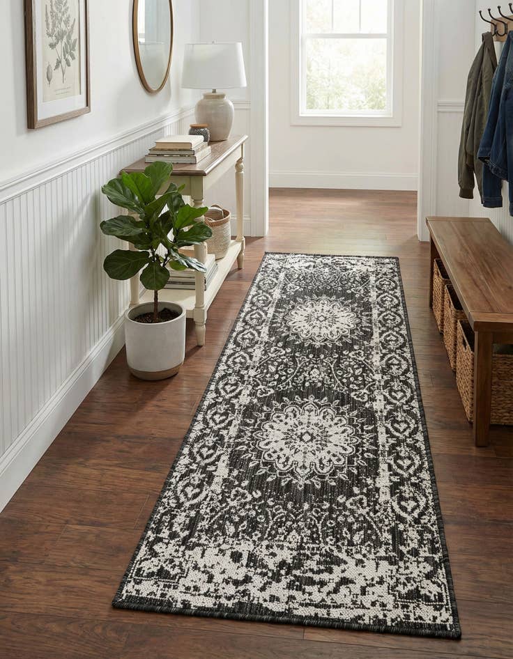 Detail image of  2' x 5' 3  Washable Traditional Indoor / Outdoor Runner Rug