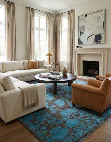 9' 3 x 12' 5 Hand Knotted Oushak Wool Rug