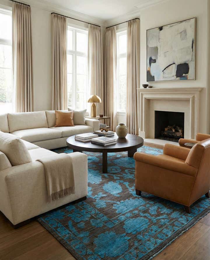 9' 3 x 12' 5 Hand Knotted Oushak Wool Rug