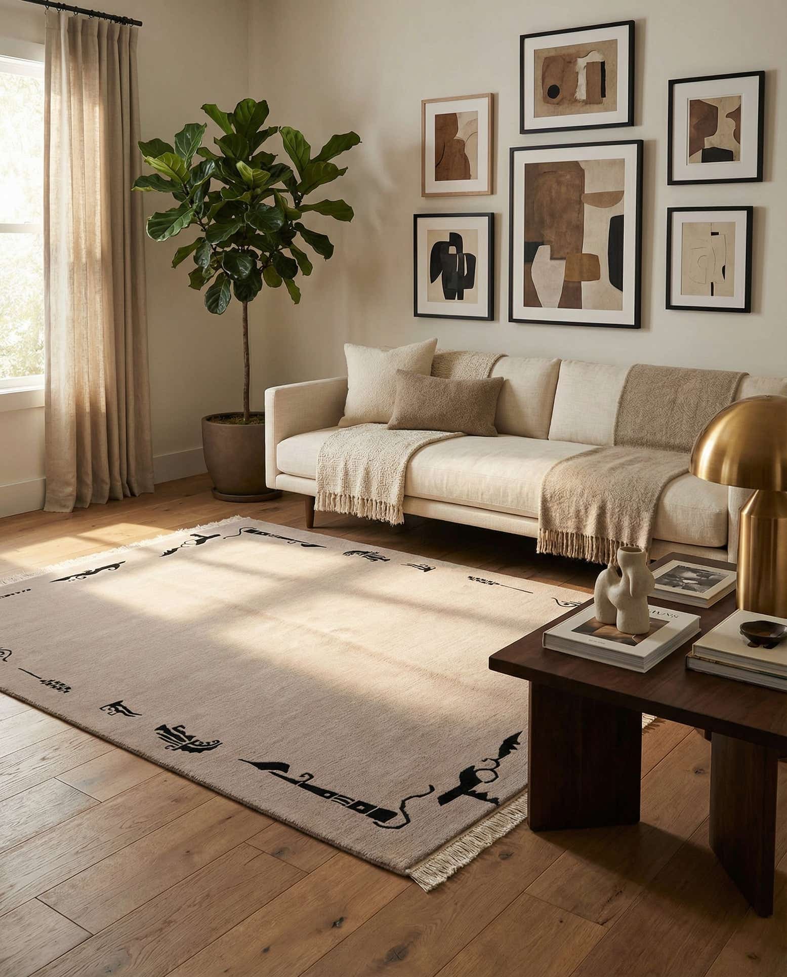 5' 7 x 7' 5 Hand Knotted Tibet Wool Rug
