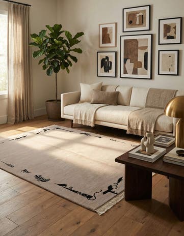 5' 7 x 7' 5 Hand Knotted Tibet Wool Rug