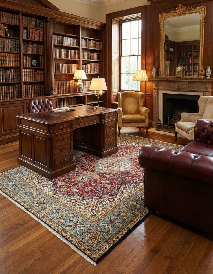 Detail image of 5' 4 x 8' 11 Hossainabad Wool Rug