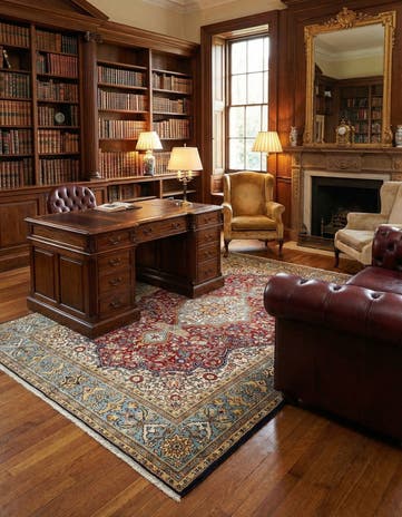 5' 4 x 8' 11 Hossainabad Wool Rug
