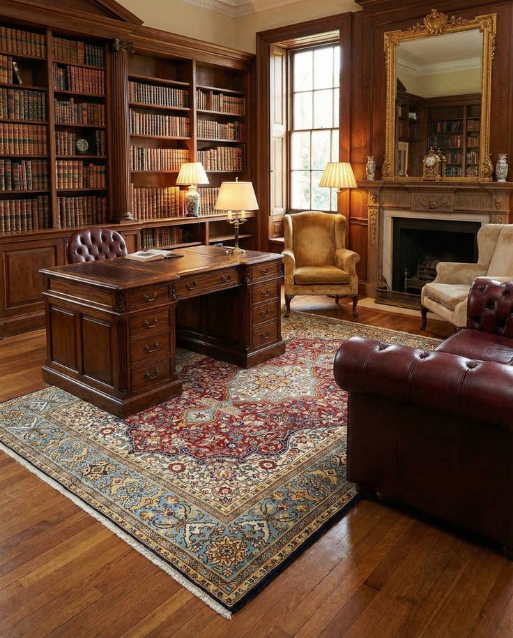 Detail image of 5' 4 x 8' 11 Hossainabad Wool Rug