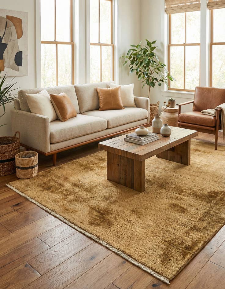 Detail image of  2' 10 x 5'  Hand Knotted Modern Ziegler Rug