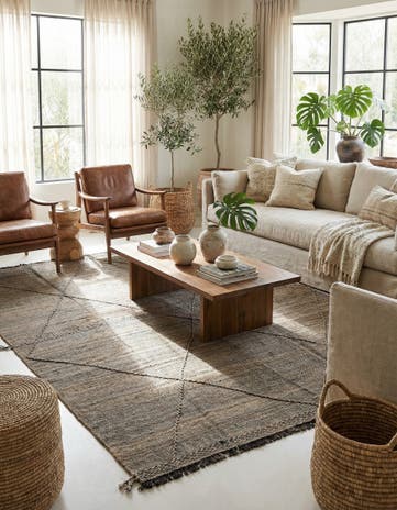 7' x 9' 10 Hand Knotted Moroccan Wool Rug