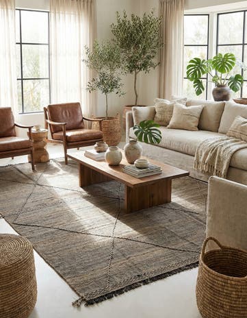7' x 9' 10 Hand Knotted Moroccan Wool Rug