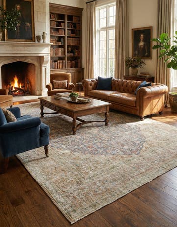 9' 6 x 12' 10 Vintage Royal Wool Rug
