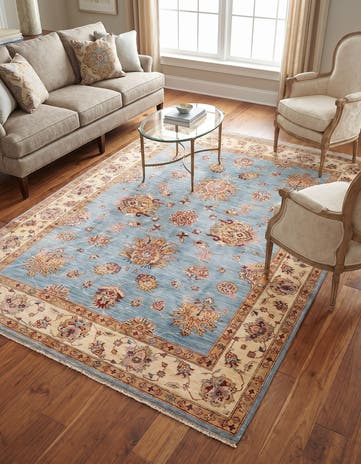 4' 11 x 6' 8 Hand Knotted Ziegler Rug