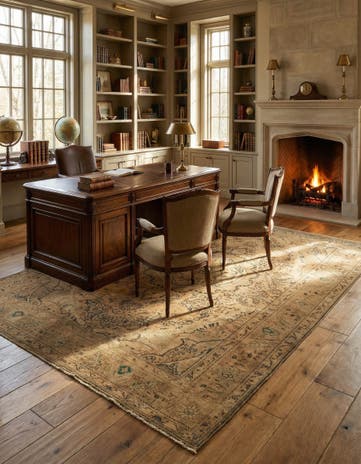 6' 6 x 9' 9 Hand Knotted Kashmar Persian Wool Rug