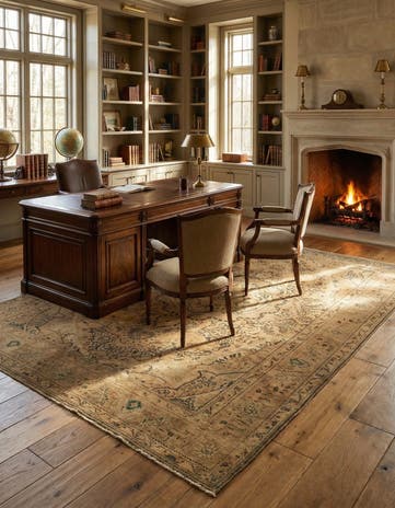 6' 6 x 9' 9 Hand Knotted Kashmar Persian Wool Rug