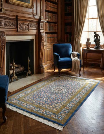2' 7 x 4' Ghom Silk Rug
