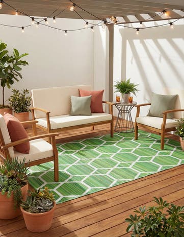 5' x 8' Easy-Clean Vista Breeze Indoor / Outdoor Rug