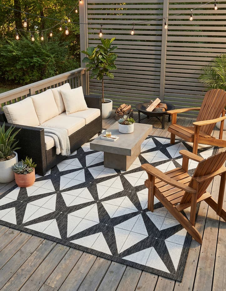 7' 10 x 10' Easy-Clean Modern Indoor / Outdoor...