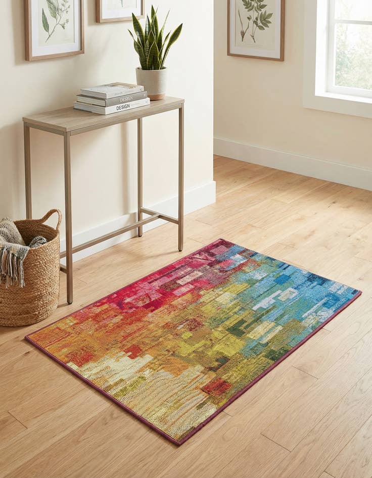 Detail image of 2' x 3'  Washable Modern Indoor / Outdoor Rug