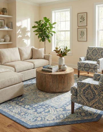 French Blue Whitney Octagon Rug