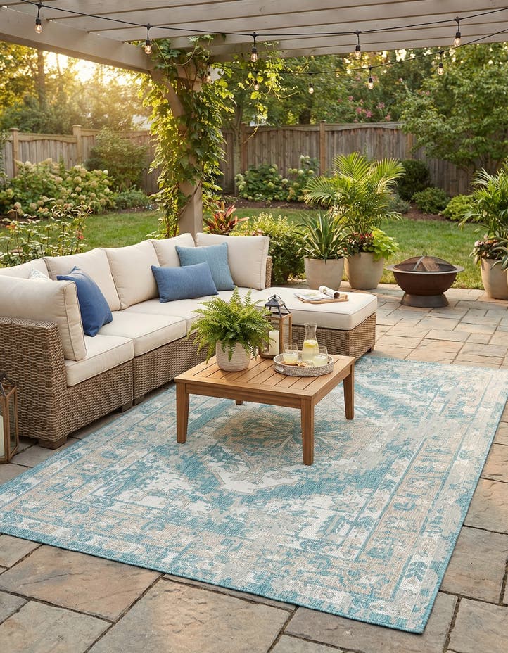 6' x 9' Easy-Clean Traditional Indoor / Ou...