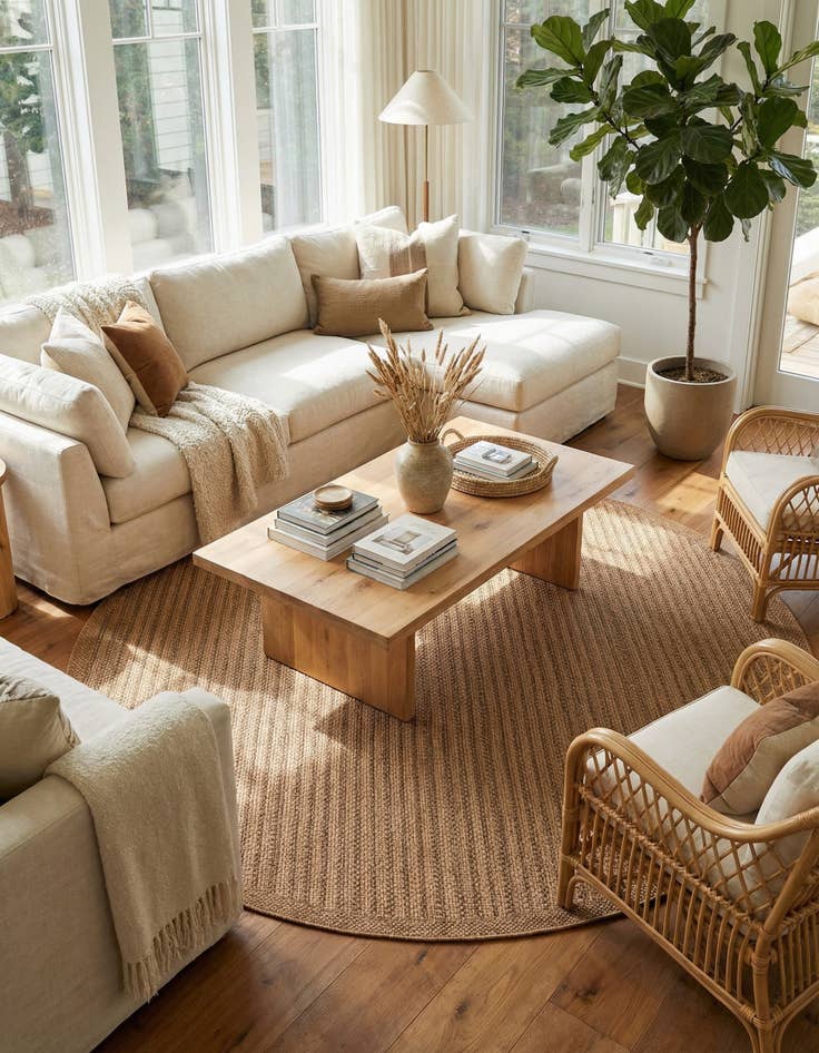 Detail image of  10' x 10'  Washable Border Indoor / Outdoor Round Rug