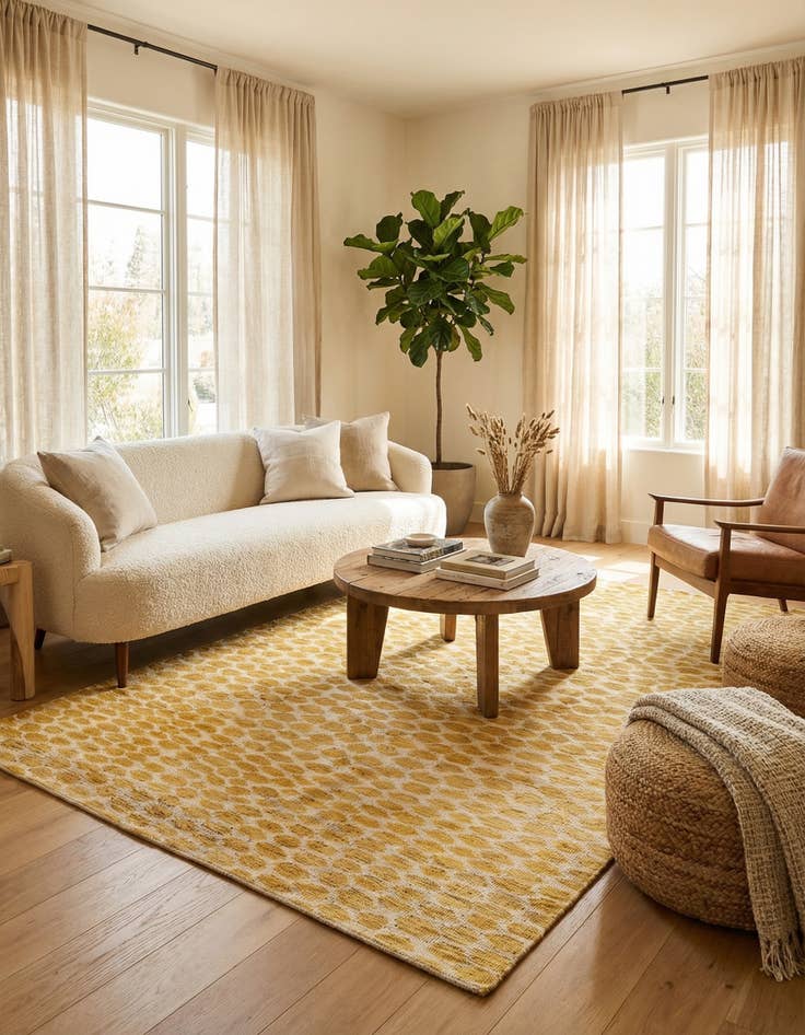 Detail image of 6' 1 x 9' 3  Hand Knotted Darya Wool Rug