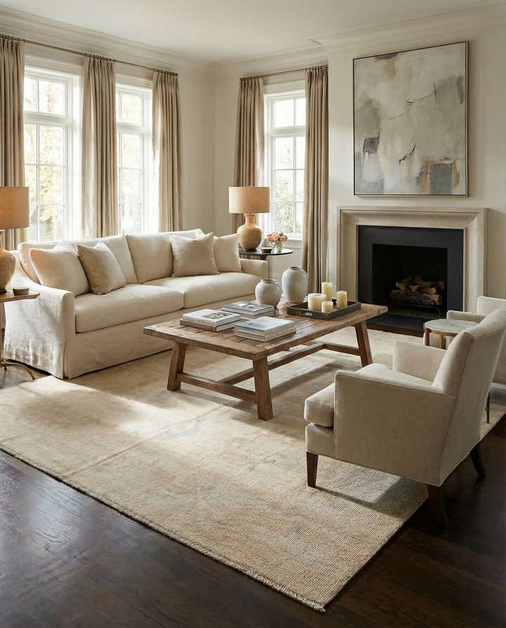 8' 9 x 11' 9 Hand Knotted Oushak Wool Rug