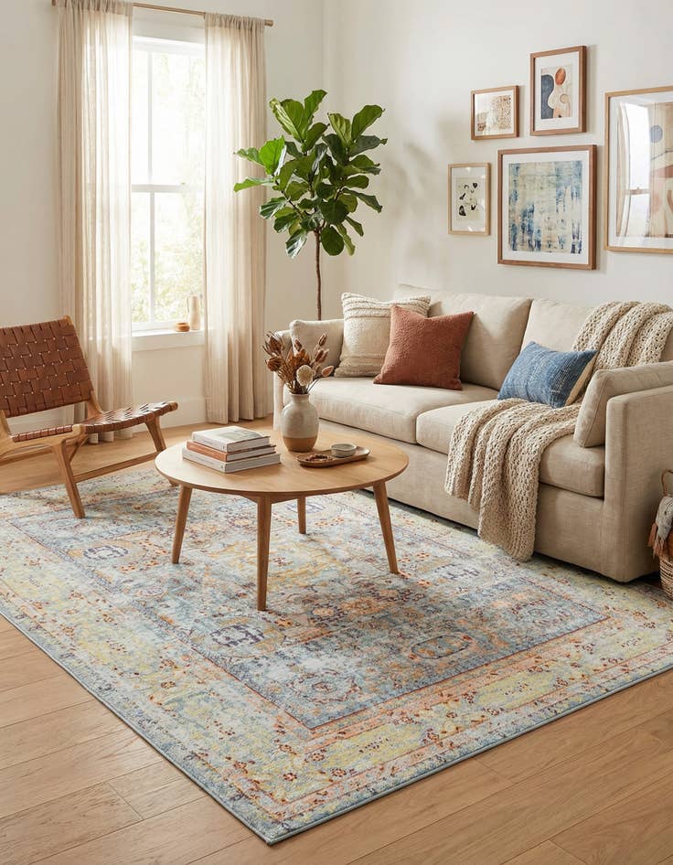 Detail image of 6' x 9' Aqua Rug