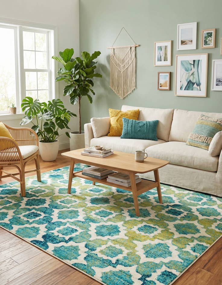 Detail image of  7' 10 x 7' 10 Azalea Square Rug