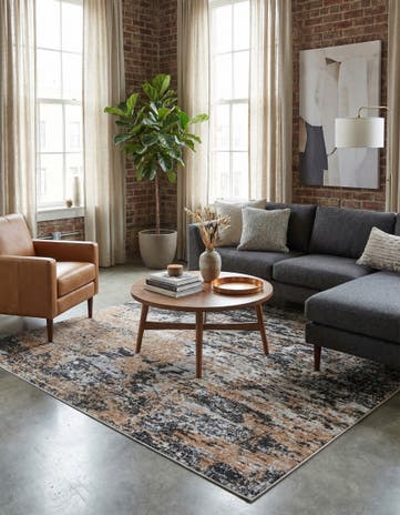 Beige Leipzig Square Rug