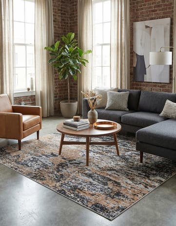 Beige Leipzig Square Rug