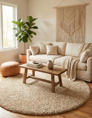 7' 10 x 7' 10 Zermatt Shag Round Rug