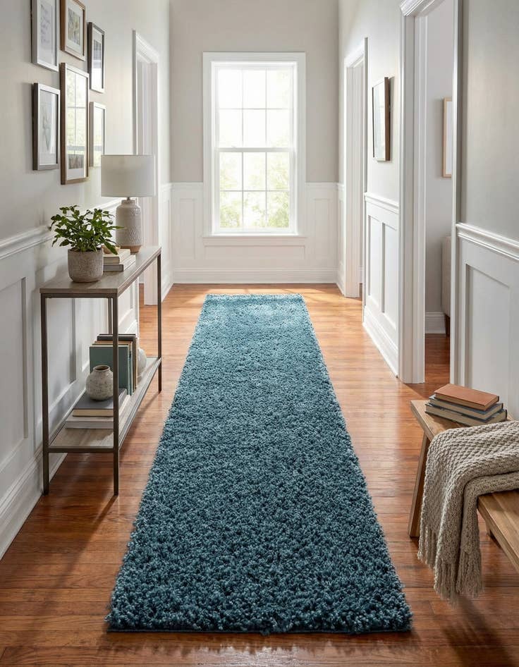 Detail image of 2' 7 x 20' Zermatt Shag Runner Rug