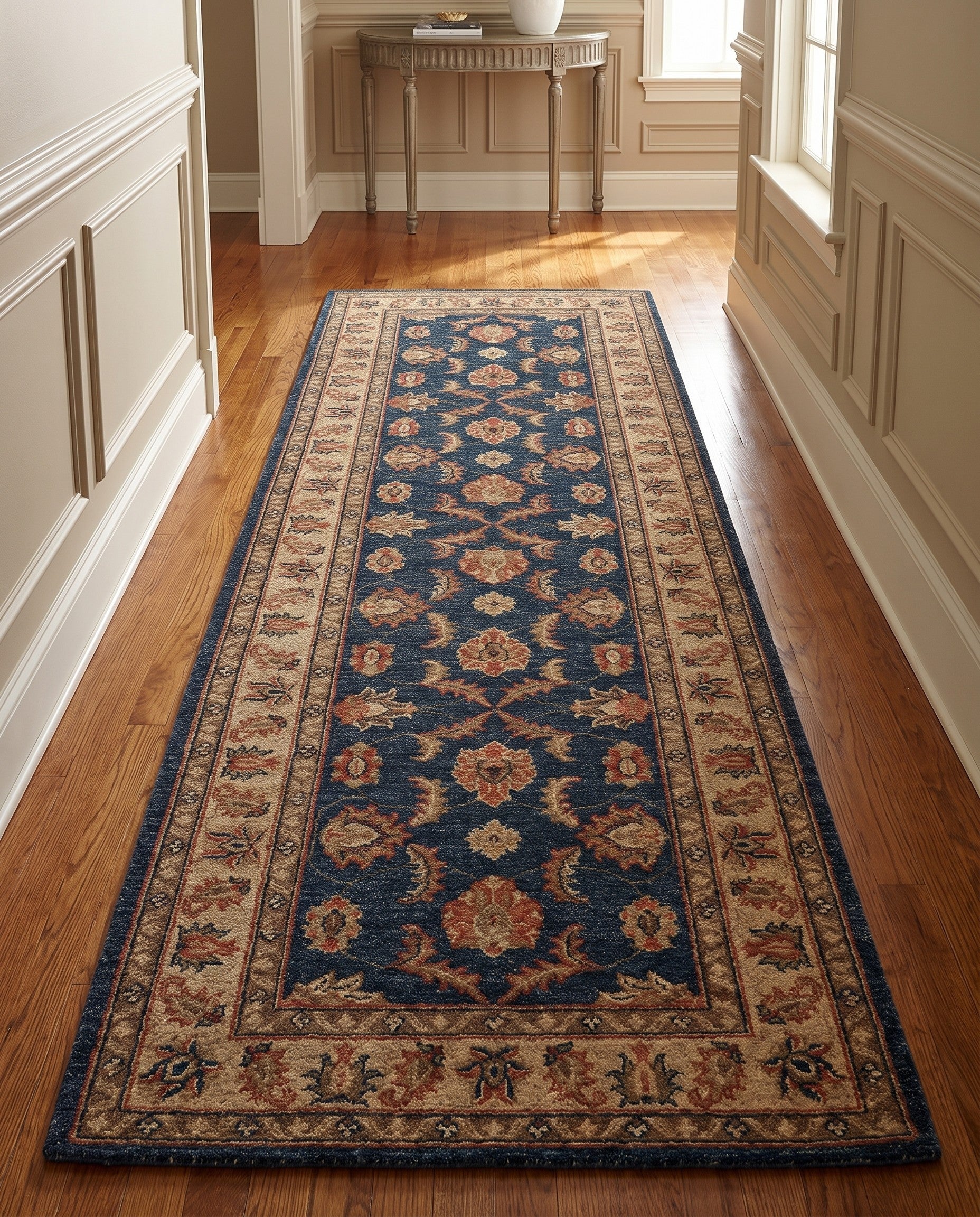 1' 10 x 8' 4 Hand Knotted Pershawar Ziegler Runner Rug