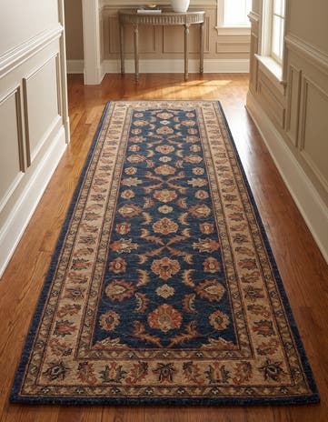 1' 10 x 8' 4 Hand Knotted Pershawar Ziegler Runner Rug