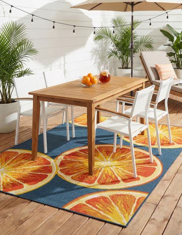 6' x 9' Easy-Clean Modern Indoor / Outdoor Rug
