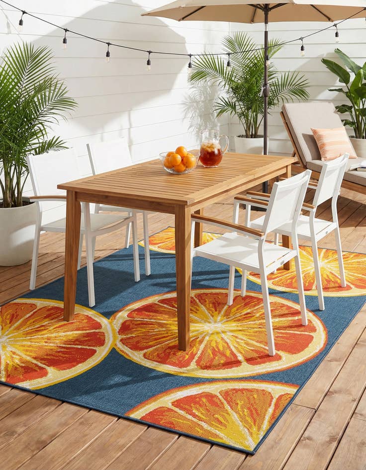 Detail image of 6' x 9'  Washable Modern Indoor / Outdoor Rug