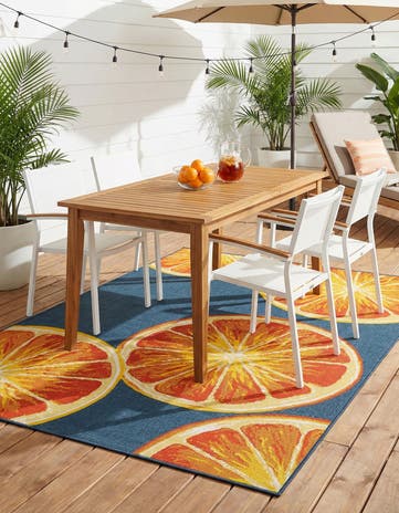 6' x 9' Easy-Clean Modern Indoor / Outdoor Rug