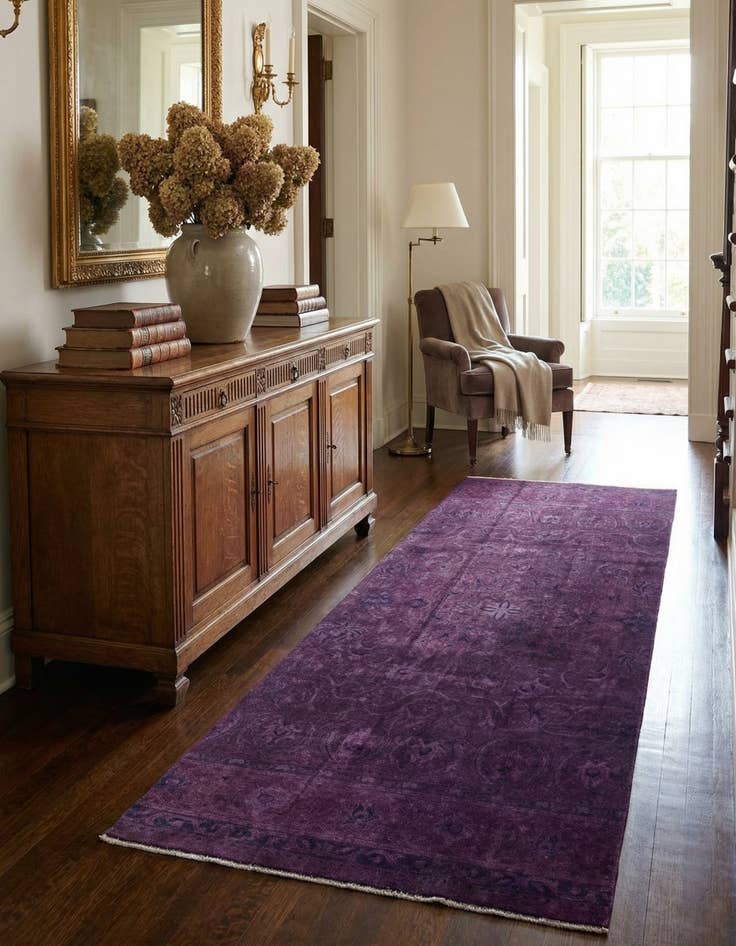 Detail image of 4' 1 x 10' 2  Hand Knotted Ultra Vintage Persian Wool Runner Rug