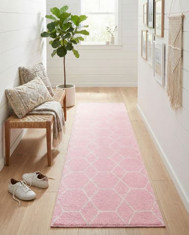  2' x 13' Lattice Frieze Runner Rug