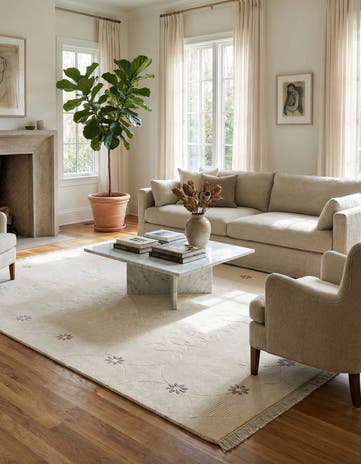 5' 9 x 8' Hand Knotted Darya Wool Rug