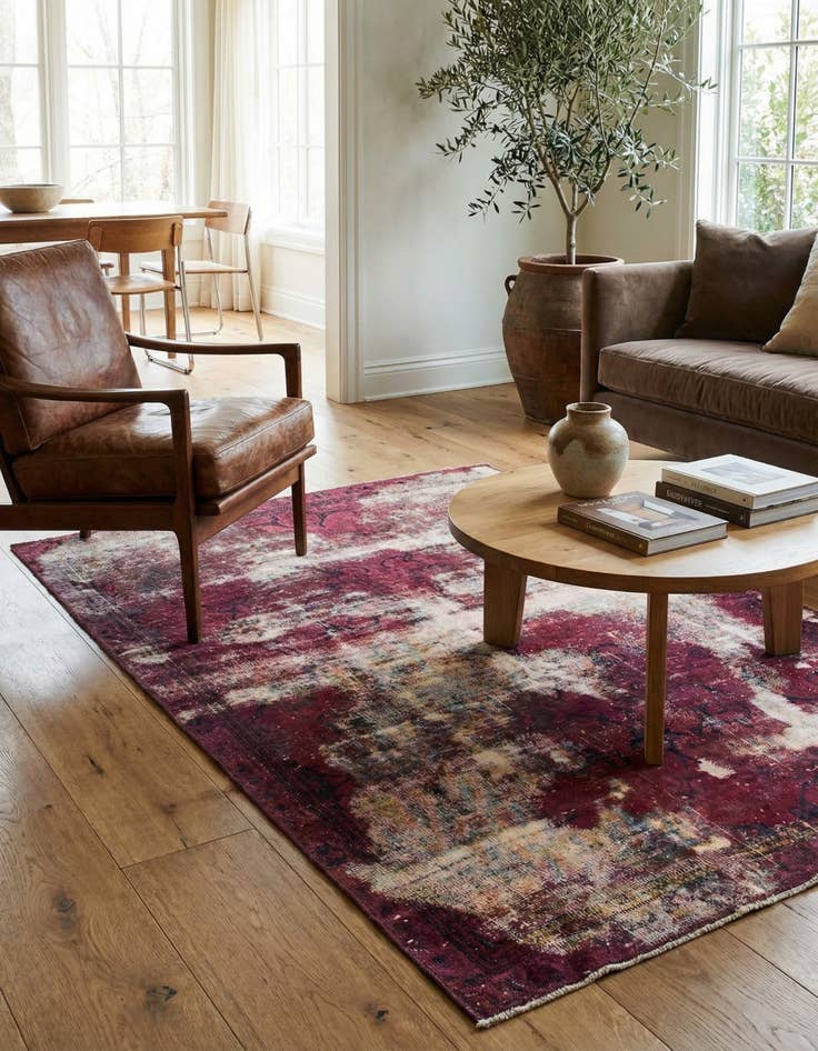 Detail image of 3' 6 x 5' 2  Hand Knotted Ultra Vintage Persian Wool Rug