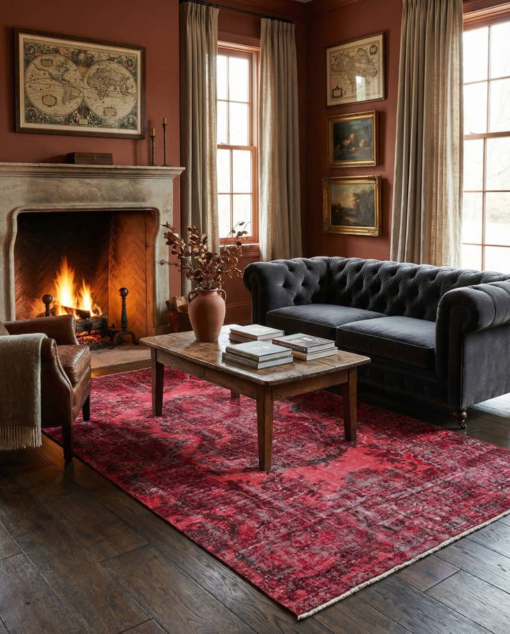 Detail image of 4' 9 x 7' 10 Ultra Vintage Wool Rug